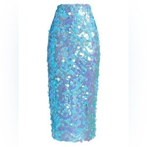 Bronx and Banco Coco Light Blue Midi Skirt (Size XS)